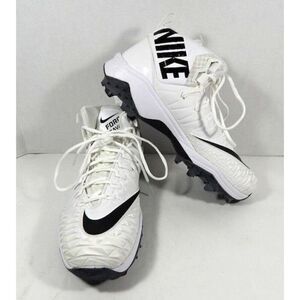 Nike Men's 14.5 Force Savage Rubber Football Cleats White Black Swoosh Athletic